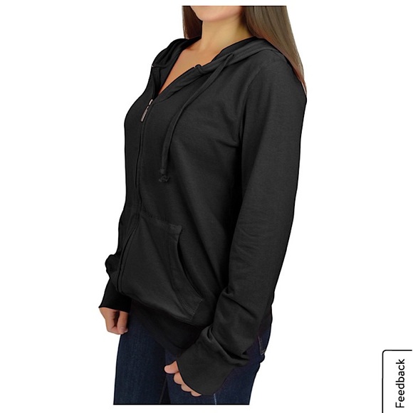 Vintage‎ Fashion Bug Black hoodie lightweight jacket - Picture 7 of 15